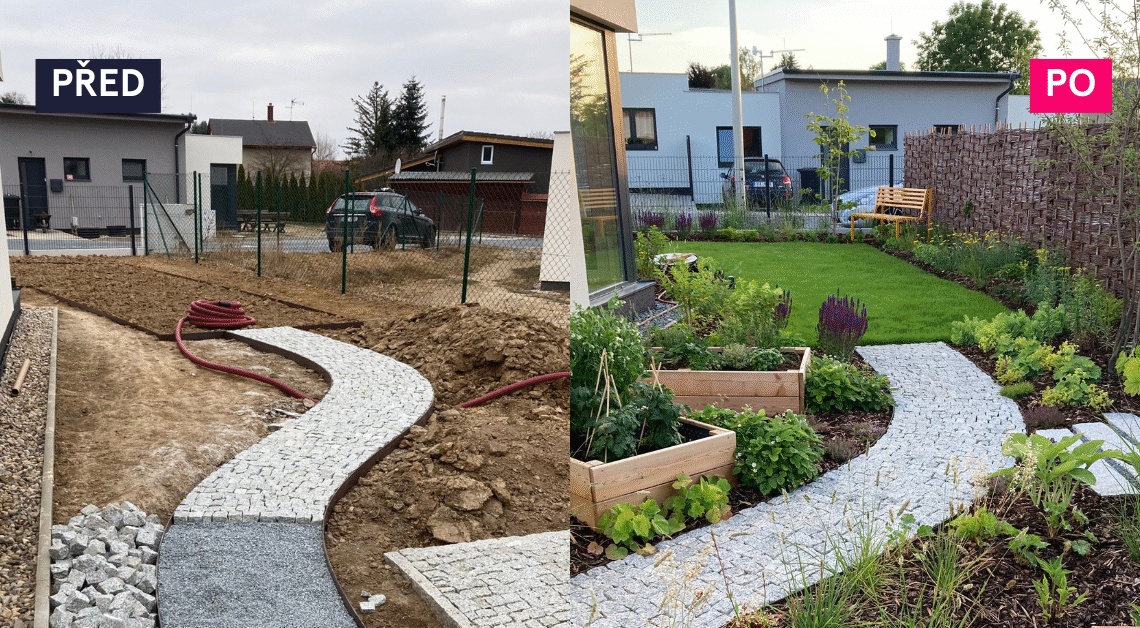 Studenti zahrady pred a po 2